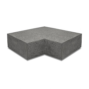 ArtiStone Oud Hollands hoekstuk traptreden 90° binnen 40x20cm Antraciet