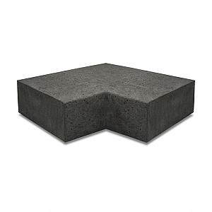 ArtiStone Oud Hollands hoekstuk traptreden 90° binnen 40x20cm Carbon
