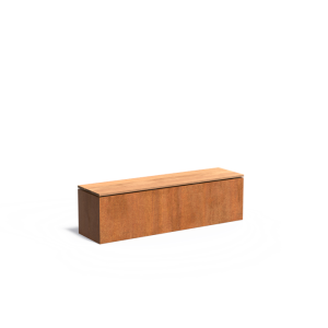 Sokkel met zitting 1500x400x430mm Corten 2mm (CKW31)
