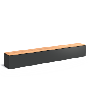 Sokkel met zitting 3000x400x430mm Aluminium 3mm (ASW29)