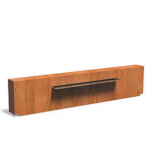 Corten Muur 3000x250x600 (VCM1.1.1500 (incl waterval 1500 + pomp))