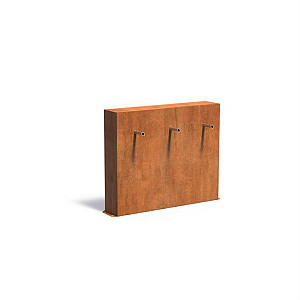 Corten Muur vrijstaand 1200x250x1000 (VCM2.5.3 (incl waterval + pomp))