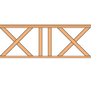 Douglas hekwerk C + kruis 278 zwart geïmpregneerd