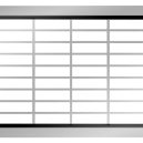 Langsprofielrooster RVS, L=500mm tbv. ACO Hexaline, Euroline en Highline