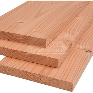 Plank douglas 25x195x4000mm onbehandeld, gedroogd en geschaafd