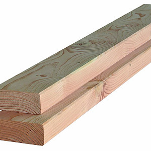 Balk douglas 45x95x5000mm onbehandeld, gedroogd en geschaafd