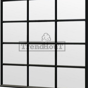 Steel Look raam 2230x2200mm zwart module H-04