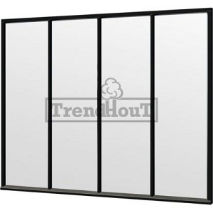 Steel Look raam 2760x2200mm zwart module C-01