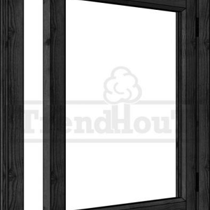 Steel Look vleugelraam 01 enkel DOUGLAS zwart, rechtsdraaiend  raam:754x905mm+kozijn:888x1039mm