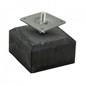 Betontegel 18 x 18 x 10 cm, schroefdraad M20, antraciet.