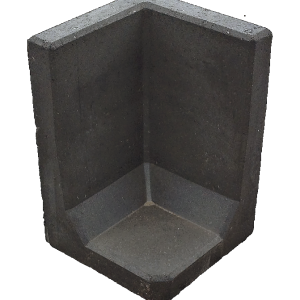 L-Element hoek 40x40x40cm Zwart | OP=OP