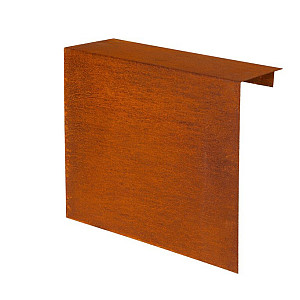 Overzetstuk muurelement Recht - 150x30x15.8cm Corten