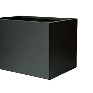 Bloembak vlak - Grafiet Zwart (RAL7021) fjinstructuur 90x90x60cm