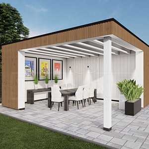 <p>Kies je voor een buitenverblijf met plat dak? Je kan dan kiezen uit 10 verschillende uitvoeringen. Iedere uitvoering is beschikbaar in een<br />
aantal dieptes en breedtes. De uitvoeringen verschillen met name op de volgende punten:<br />
&bull; De aanwezigheid van een overstek (in hoeverre, en aan welke zijdes, een dak oversteekt).<br />
&bull; Het gebruik van sierklossen. Deze zitten in een eventueel overstek verwerkt.<br />
&bull; Het formaat van de palen en overige constructie onderdelen.<br />
&bull; Het aantal standaard beschikbare breedtes en dieptes.<br />
&bull; Constructiegaten wel of niet voorgeboord.<br />
&bull; De prijsklasse. Deze hangt o.a. af van de houtmaten en van de gebruikte verbindingen.<br />
<br />
De onderlinge verschillen zijn grotendeels zichtbaar in de afbeeldingen.&nbsp;</p>
