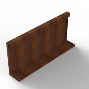 Bloembak Module+ Recht Paneel (A) Corten 90x42cm