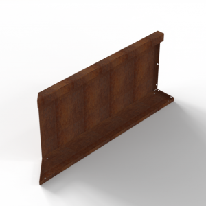 Component Module+ Inwendig hoekpaneel-R (C) 90x42cm Corten