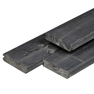 Douglas geschaafd Blokhutprofiel 2,8x19,5x500cm zwart gedompeld / OP=OP