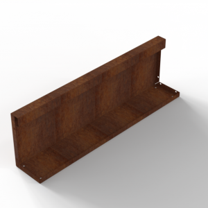 Bloembak Module+ Recht Paneel (A) Corten 90x28cm