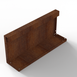 Bloembak Module+ Recht Paneel (A) Corten 60x28cm