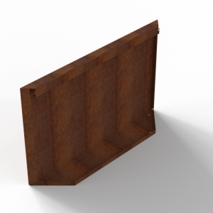 Component Module+ Kopschot paneel (D) 90x56cm Corten