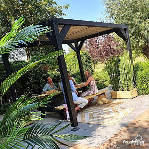 Houtpakket schaduwpergola