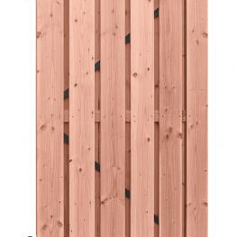 Douglas fijnbezaagde plankendeur op zwart verstelbaar stalen frame, 19 mm, 100 x 195 cm, onbehandeld