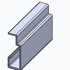 WEO® Brise Soleil Aluminium rail KX-3000 RAL9005 L-300cm