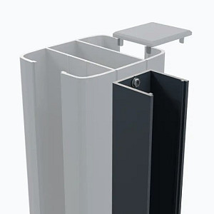 Boston Aluminium muurprofiel L-190cm 28x24mm | RAL7016