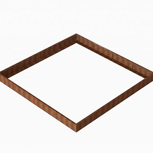 Plantenbak Module+ 360x360x28cm Corten