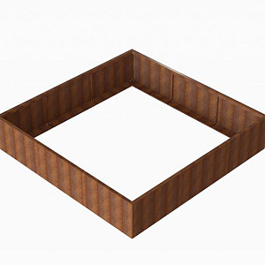 Bloembak Module+ 270x270x56cm | Corten