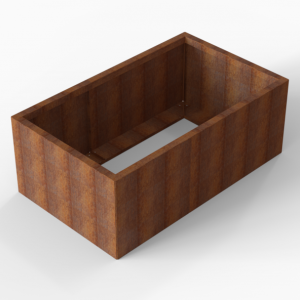 Bloembak Module+ 90x150x56cm | Corten