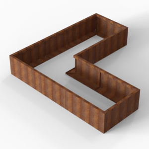 Plantenbak Module+ Corten 240x240x42cm (90cm diep)