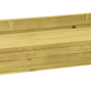 Bloembak rechthoek 25x82x34cm (HxBxD), groen geïmpregneerd