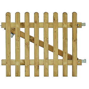 Excellent poort inclusief klinkset, 100x80cm groen geïmpregneerd