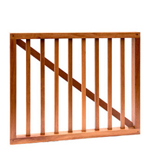 Hardhouten spijlenhek/-poort 100x80cm Frame 4,5x7cm spijlen 2x3cm