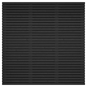 Grenen geschaafd latten scherm, recht horizontaal/verticaal, 180x180x5cm zwart gespoten