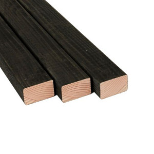 Douglas geschaafde regel gedroogd 4,5x7x400cm zwart