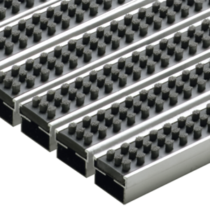 Aluminium met casetteborstel, zwart L=1000mm B=500mm H=20mm