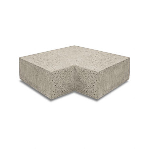 ArtiStone Oud Hollands hoekstuk traptrede 90° binnen 37x15cm Greige