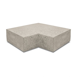 ArtiStone Oud Hollands hoekstuk traptreden 90° binnen 40x20cm Greige