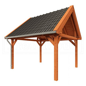 Buitenverblijf Zadeldak XL diep 4m