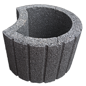 Cirkelflor Groot Zwart 48x30x30cm