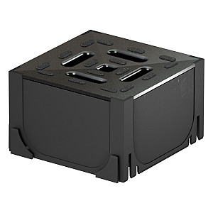 ACO Hexaline hoekstuk incl. zwart kunststof rooster