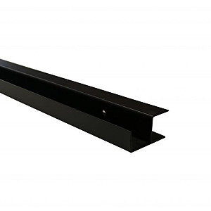 Stalen hoekprofiel met structuur poedercoating t.b.v. H-gleufpaal, 4 x 8 x 220 cm, zwart RAL9005