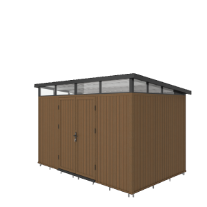 NewTechWood berging Cella met dubbele deur, 344 x 210 cm, Teak