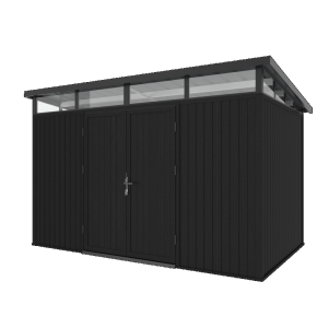 NewTechWood berging Cella met dubbele deur, 344 x 210 cm, Ebony zwart