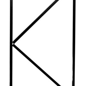 Verstelbaar stalen poortframe 120x155cm zwart gecoat