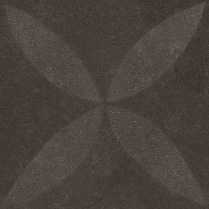 Keramische tegel vtwonen Solostone Unico Flower Brown Decor 80x80x3cm