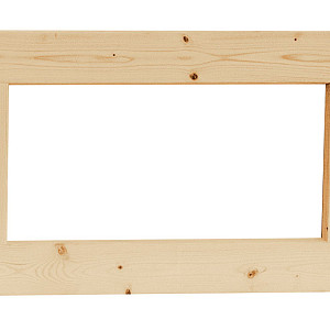 Vuren vast Raam met helder glas 72x45cm onbehandeld