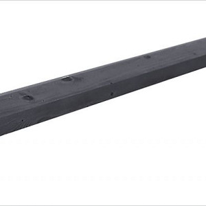 Grenen geschaafde afdekkap met sponning (6,2 cm) 3,5 x 8,5 x 180 cm t.b.v. rechtscherm, zwart gedomp